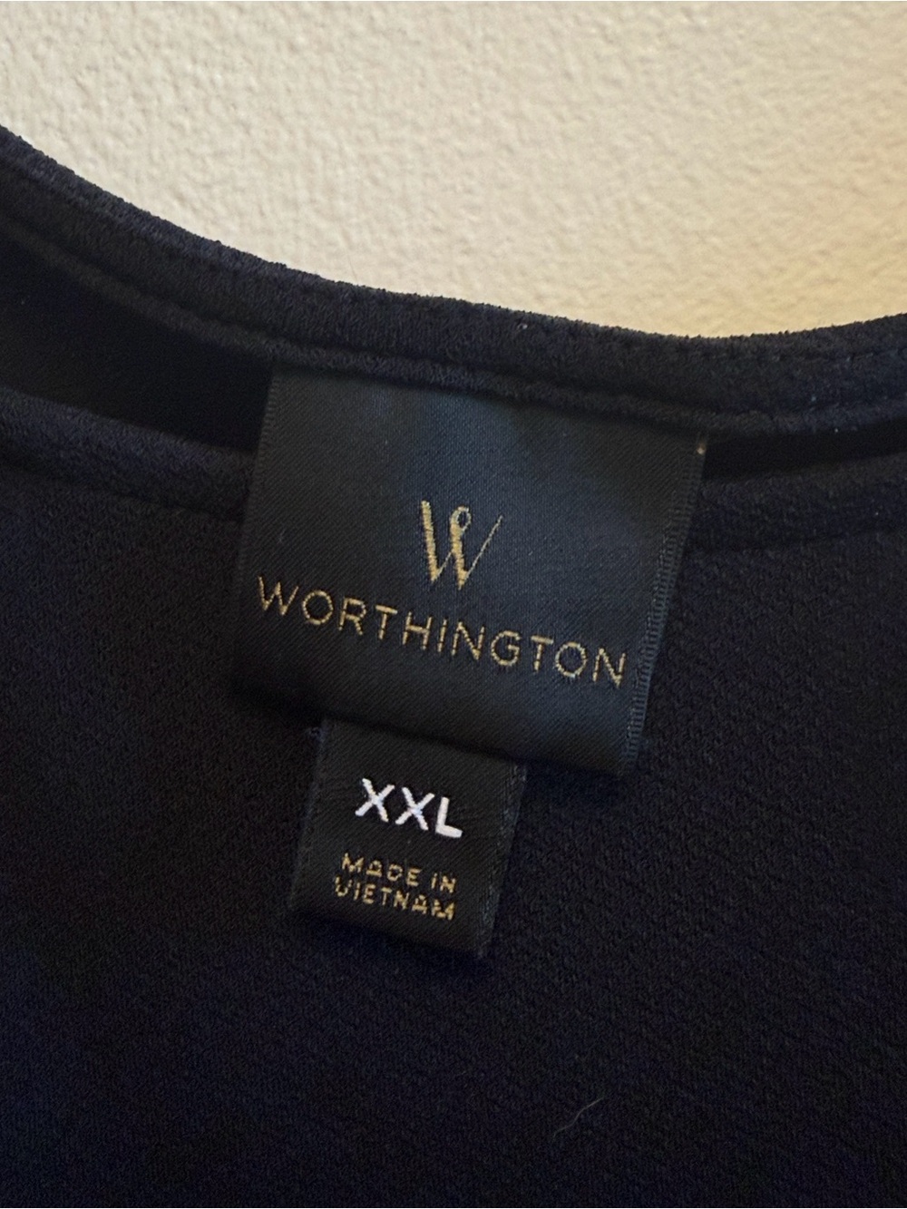 Worthington Black Scoop Neck Top with Shoulder slits - Picture 2 of 2